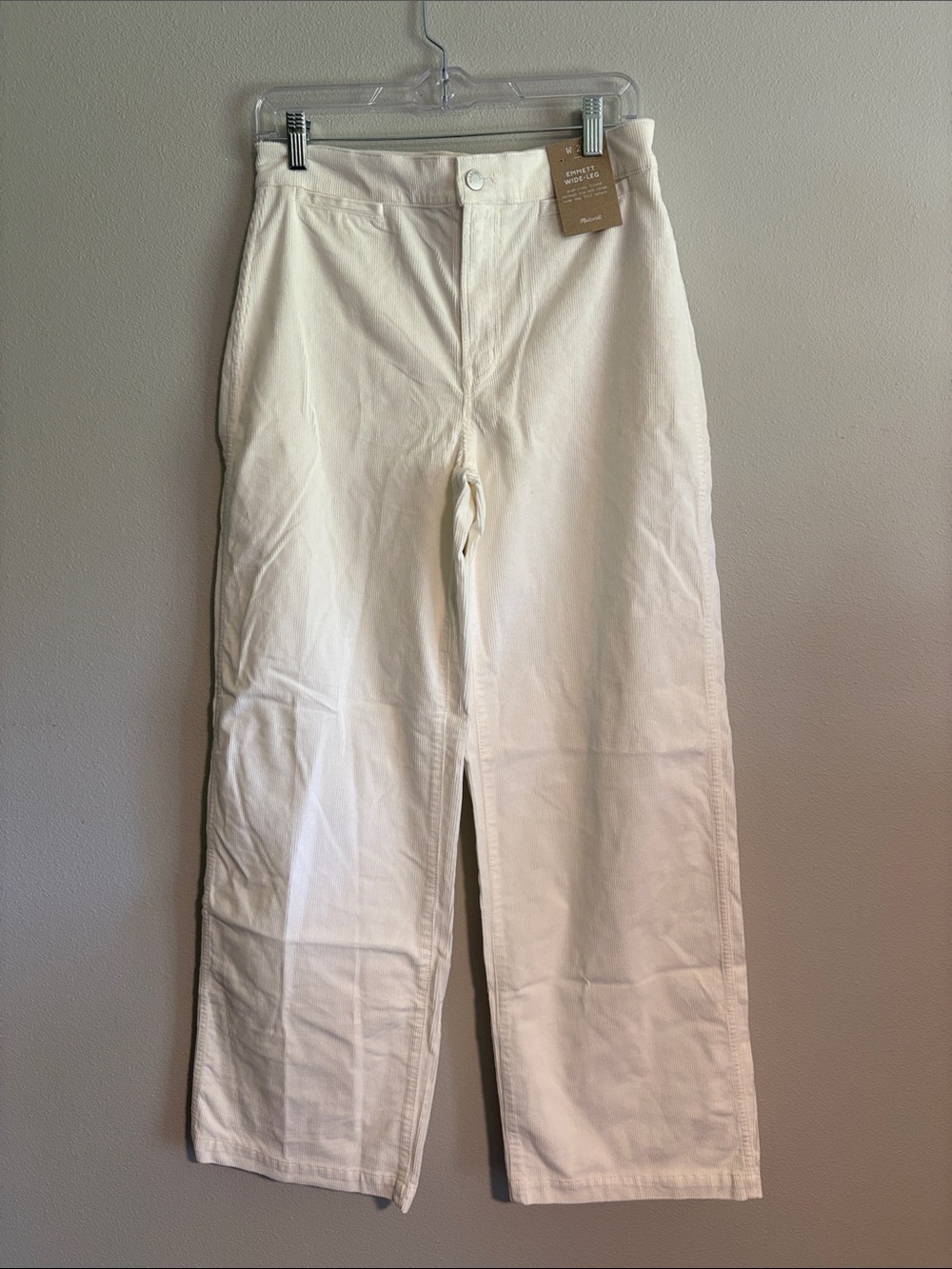 Madewell women’s  wide leg corduroy in Cream